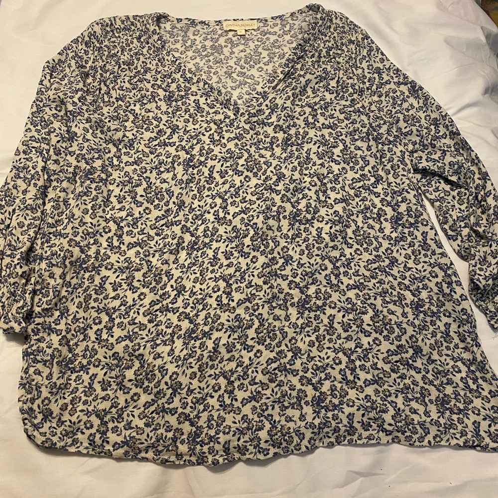 Cynthia Rowley floral  blouse